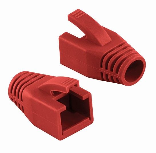 Copriconnettore per Plug RJ45 Cat6 8mm Rosso - Intellinet IWP-CBOOT-RED8