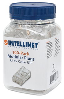 100 Plug RJ 45 UTP for Flexible Cable Cat 5 E - Intellinet IWP-JAR-C 5 F