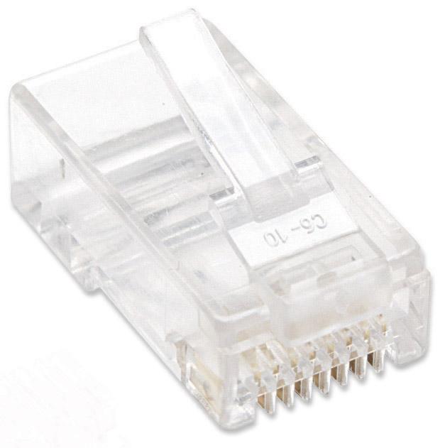 Confezione 100 Plug RJ45 per Cavo Rigido Cat5e UTP - Intellinet IWP-JAR-C5R