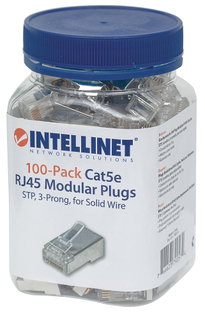 100 Plug RJ45 Cat5e STP Contatti Dorati - Intellinet IWP-JAR-C5RS