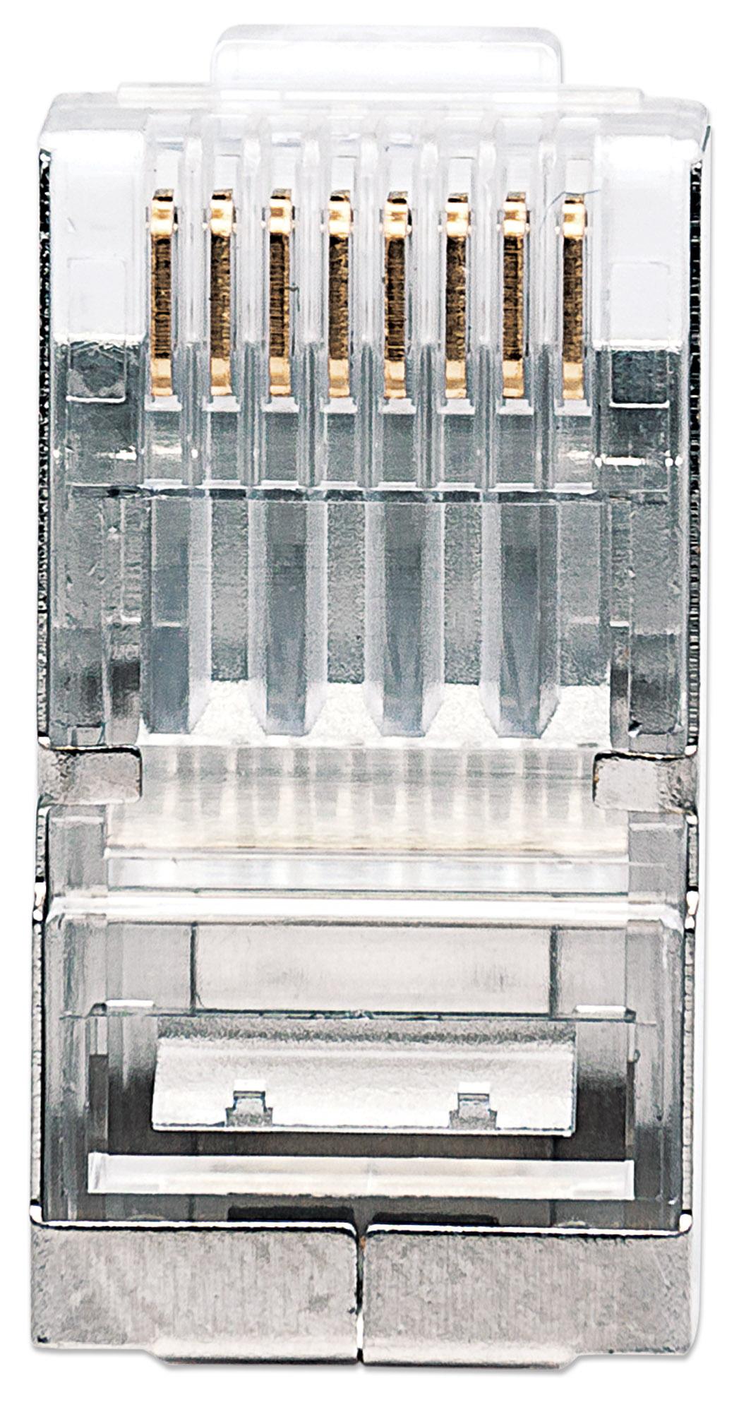 Confezione 100 Plug Modulari Pro Line RJ45 Cat5e STP - Intellinet IWP-JAR-C5SRF