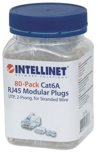Confezione da 80 plug modulari Cat6A RJ45 UTP - Intellinet IWP-JAR-C6AUF2