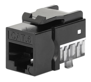 Fruit Keystone Slim Cat 6 for Cable Rigido Punch-Down 25 pcs Black - Intellinet IWP-JAR-C 6 BK