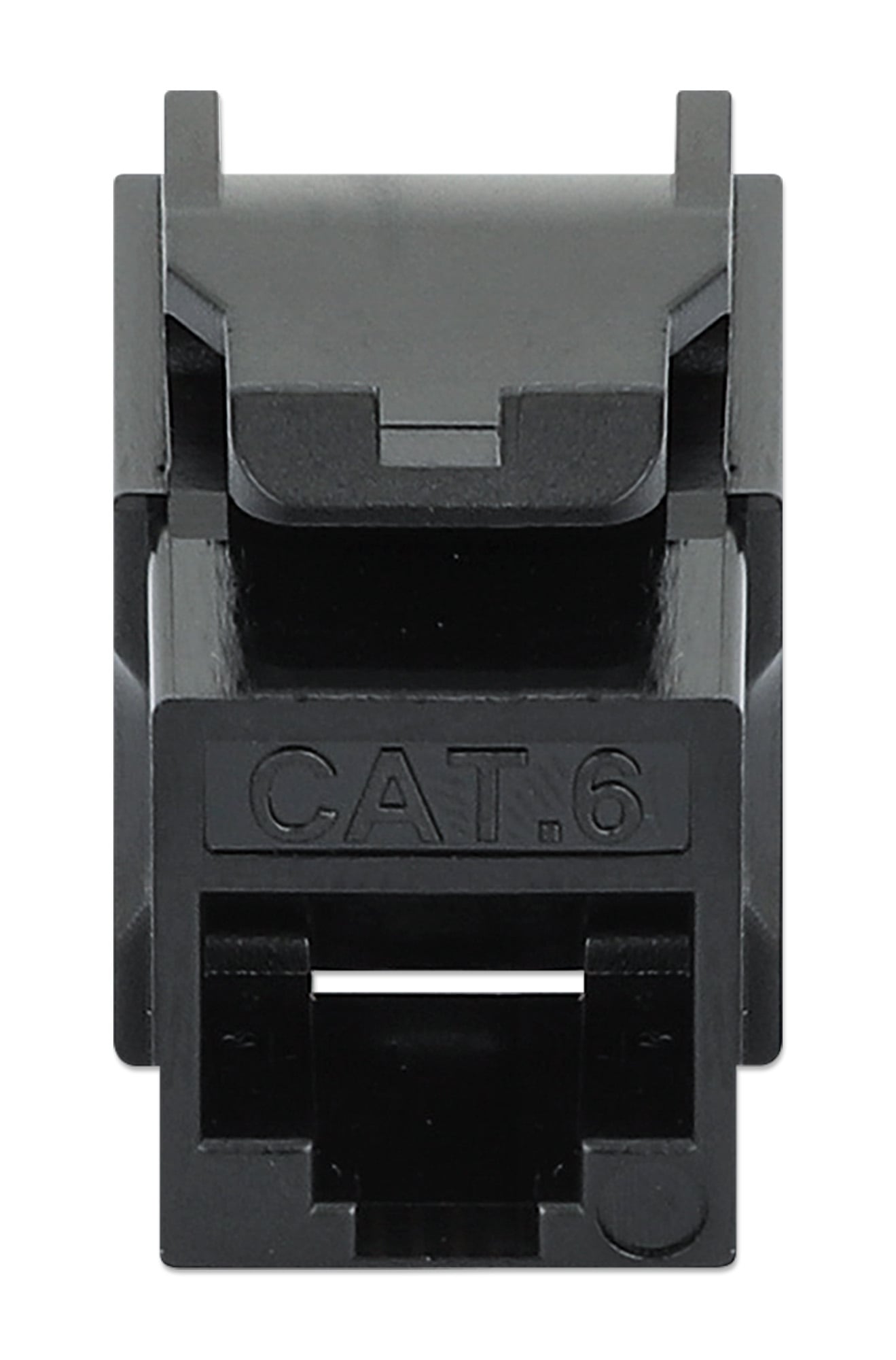 Frutto Keystone Slim Cat6 per Cavo Rigido con Supporto Punch-Down 25 pz Nero - Intellinet IWP-JAR-C6BK