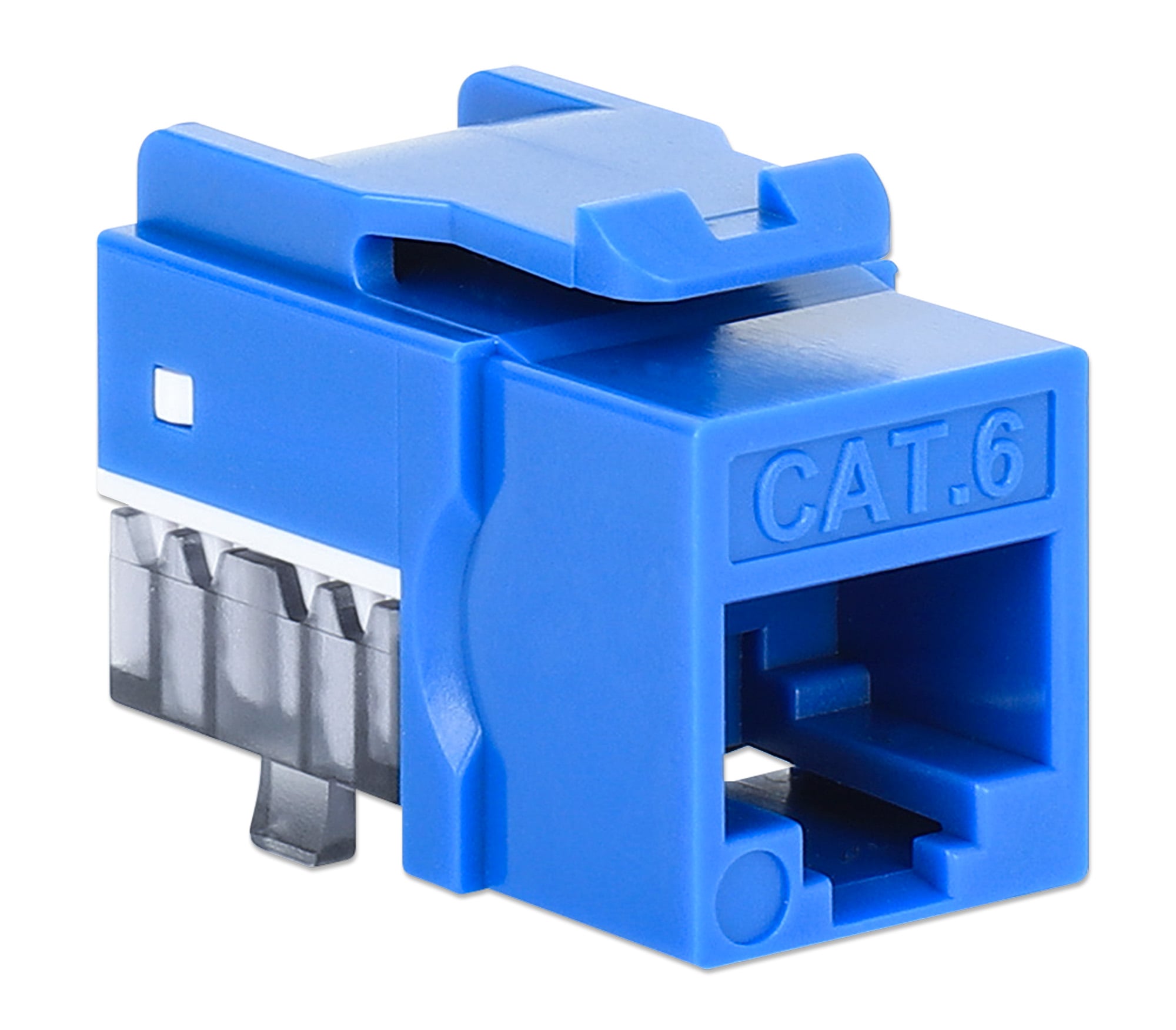 Frutto Keystone Slim Cat6 per Cavo Rigido con Supporto Punch-Down 25 pz Blu - Intellinet IWP-JAR-C6BL