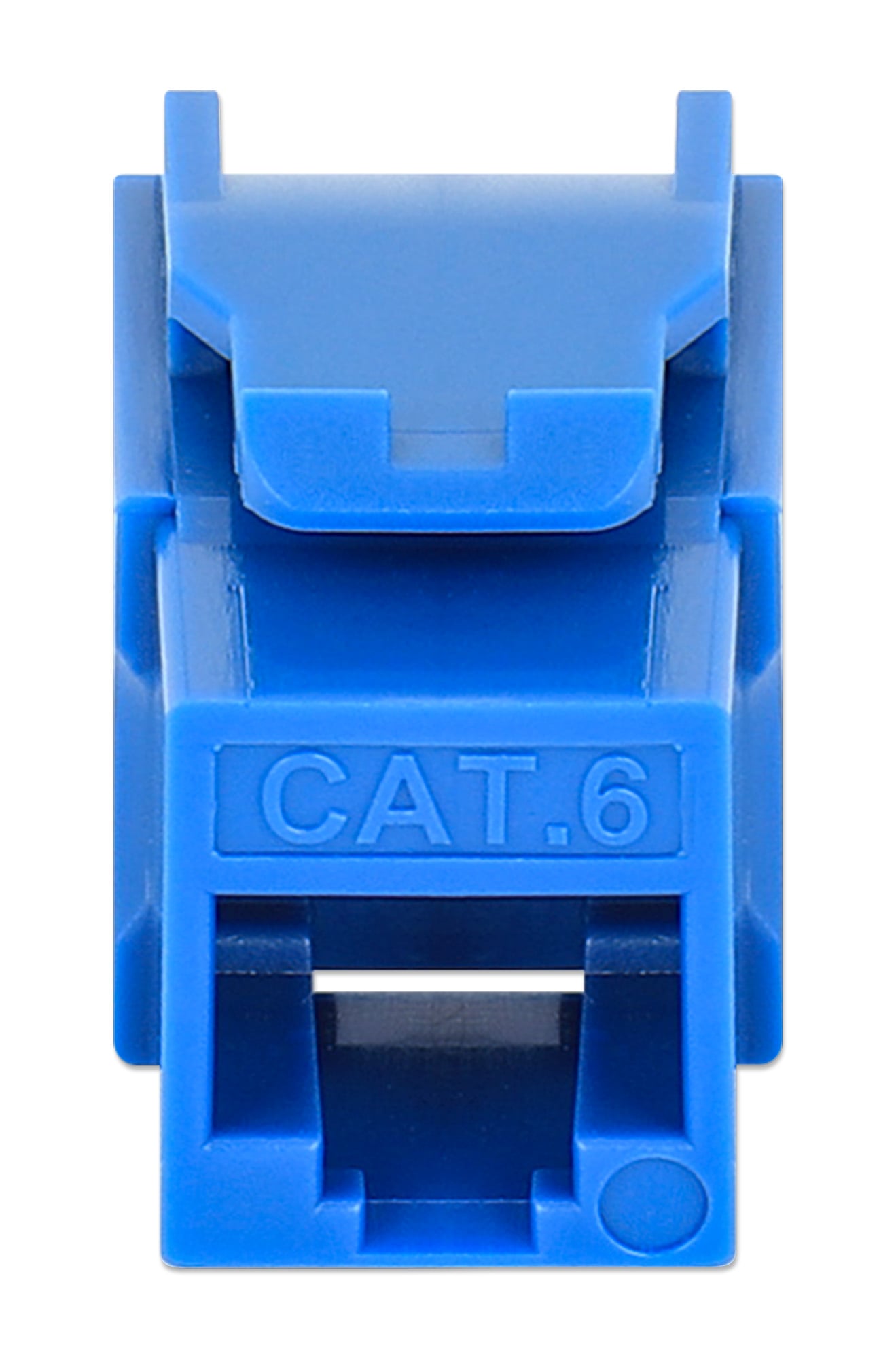 Frutto Keystone Slim Cat6 per Cavo Rigido con Supporto Punch-Down 25 pz Blu - Intellinet IWP-JAR-C6BL