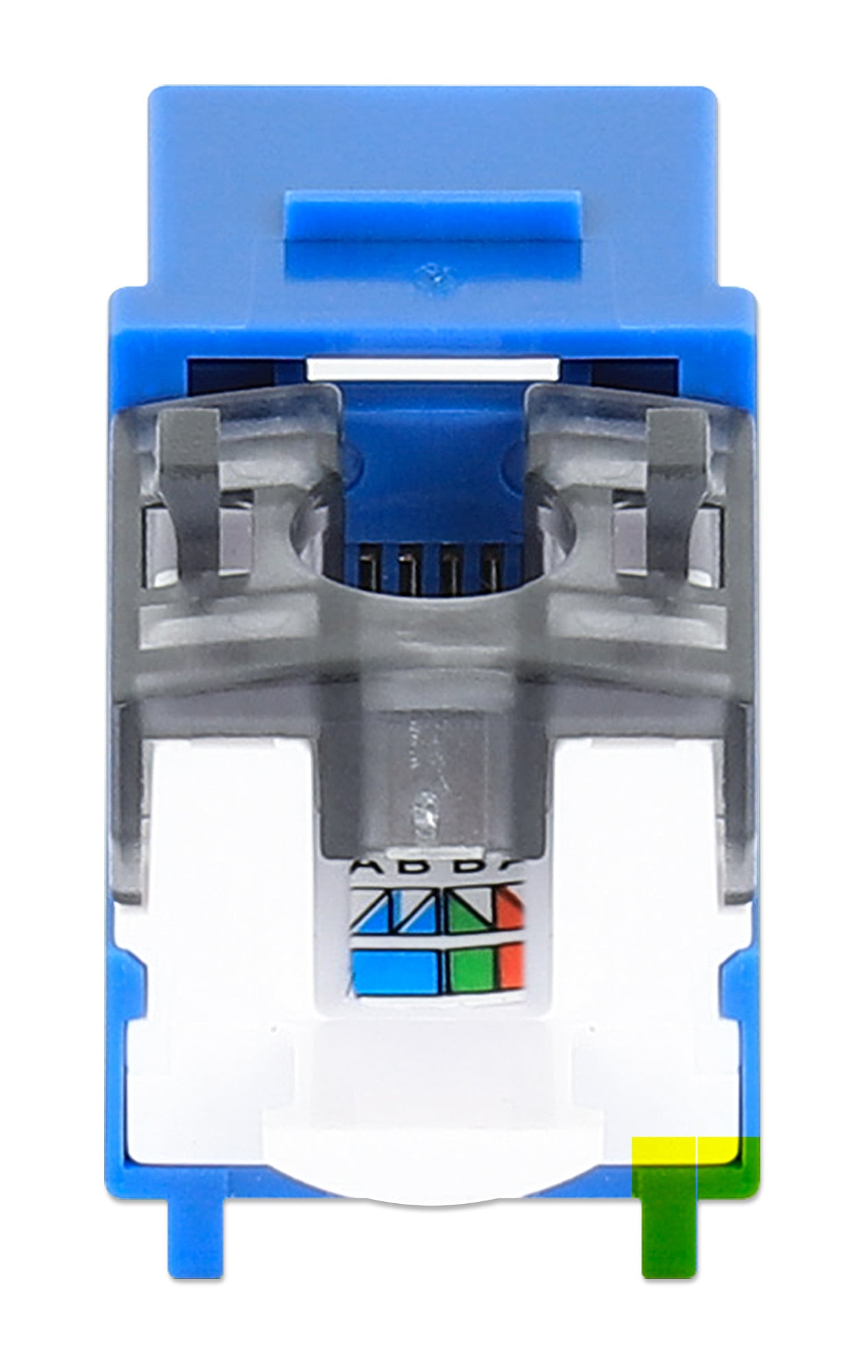 Frutto Keystone Slim Cat6 per Cavo Rigido con Supporto Punch-Down 25 pz Blu - Intellinet IWP-JAR-C6BL