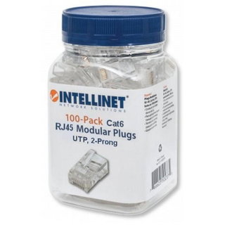 100 Plug RJ 45 for Flexible Cable Cat 6 UTP - Intellinet IWP-JAR-C 6 FL