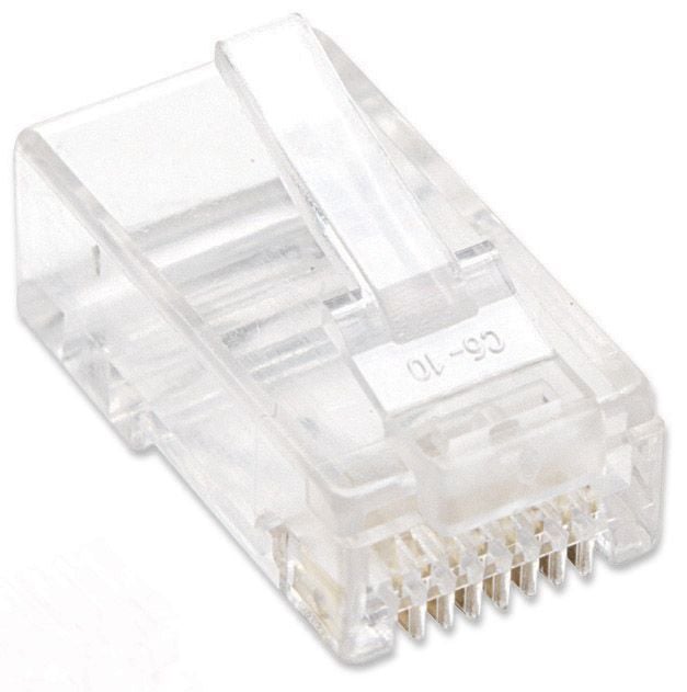 Confezione 100 Plug RJ45 UTP per Cavo Rigido Cat6 - Techly Professional IWP-JAR-C6RTY