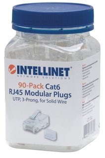 90 Plug RJ45 Cat6 UTP Contatti Dorati - Intellinet IWP-JAR-C6RU