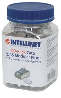 Confezione da 90 plug modulari Cat6 RJ45 STP - Intellinet IWP-JAR-C6SF
