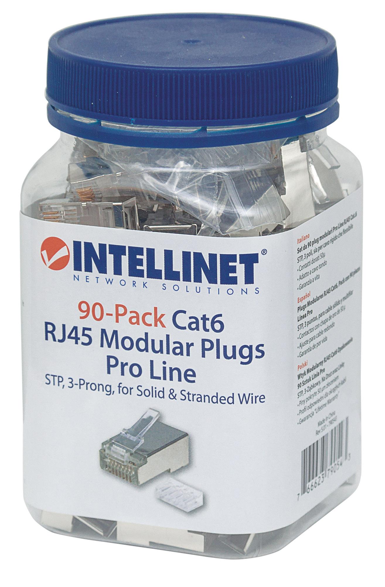Set da 90 Plug Modulari Pro Line RJ45 Cat6 STP - Intellinet IWP-JAR-C6SRF