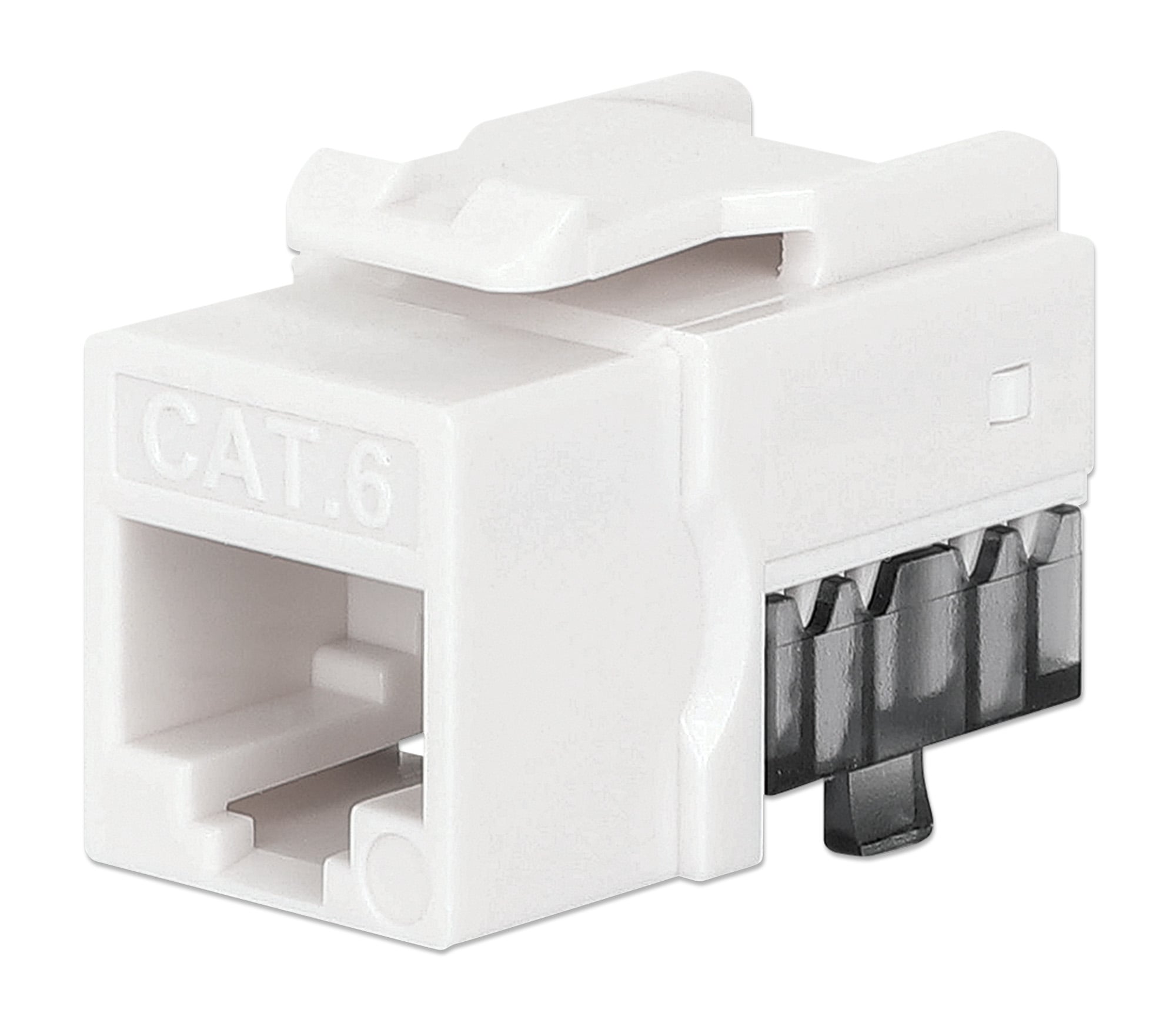 Frutto Keystone Slim Cat6 per Cavo Rigido con Supporto Punch-Down 25 pz Bianco - Intellinet IWP-JAR-C6WH