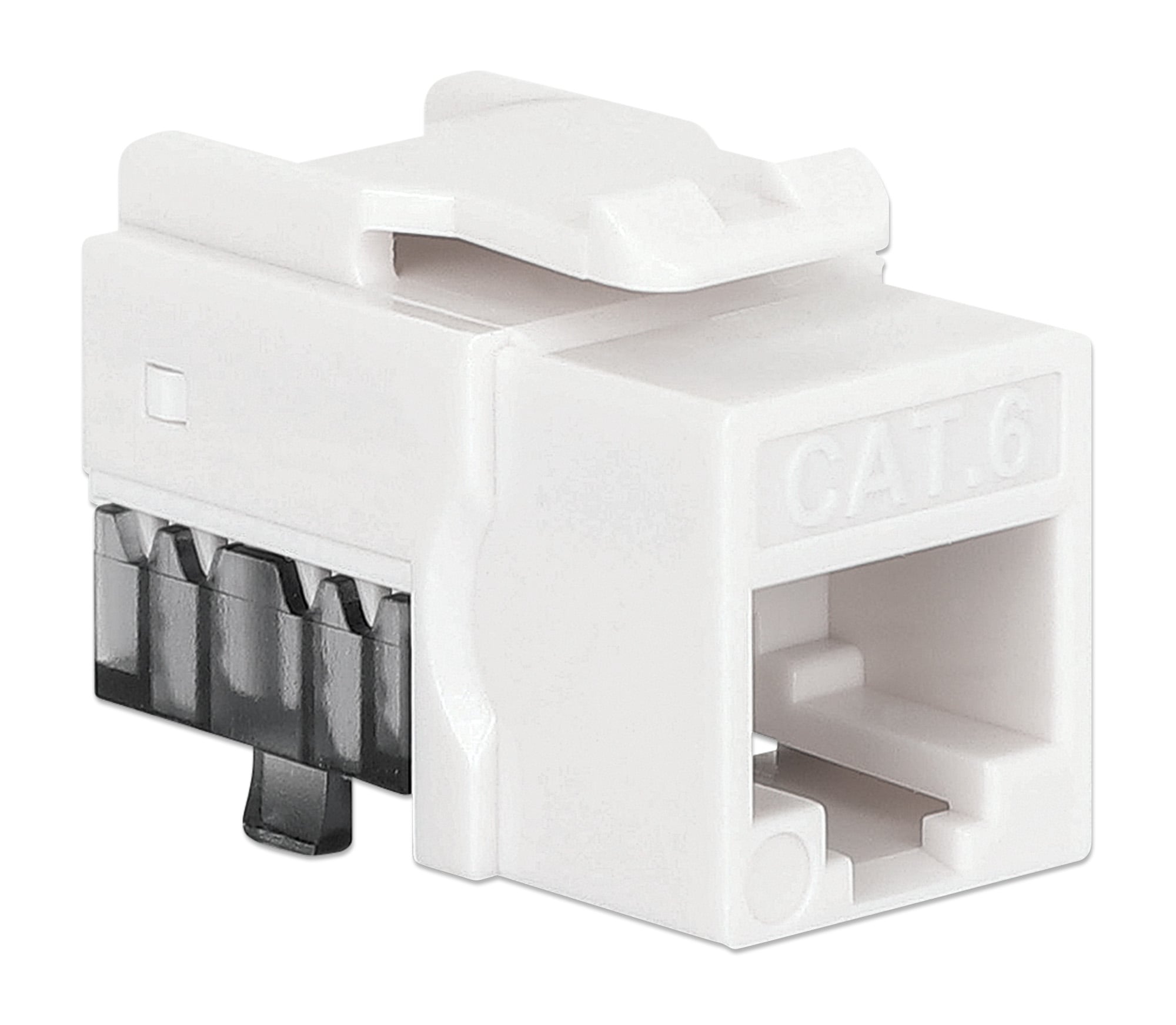 Frutto Keystone Slim Cat6 per Cavo Rigido con Supporto Punch-Down 25 pz Bianco - Intellinet IWP-JAR-C6WH