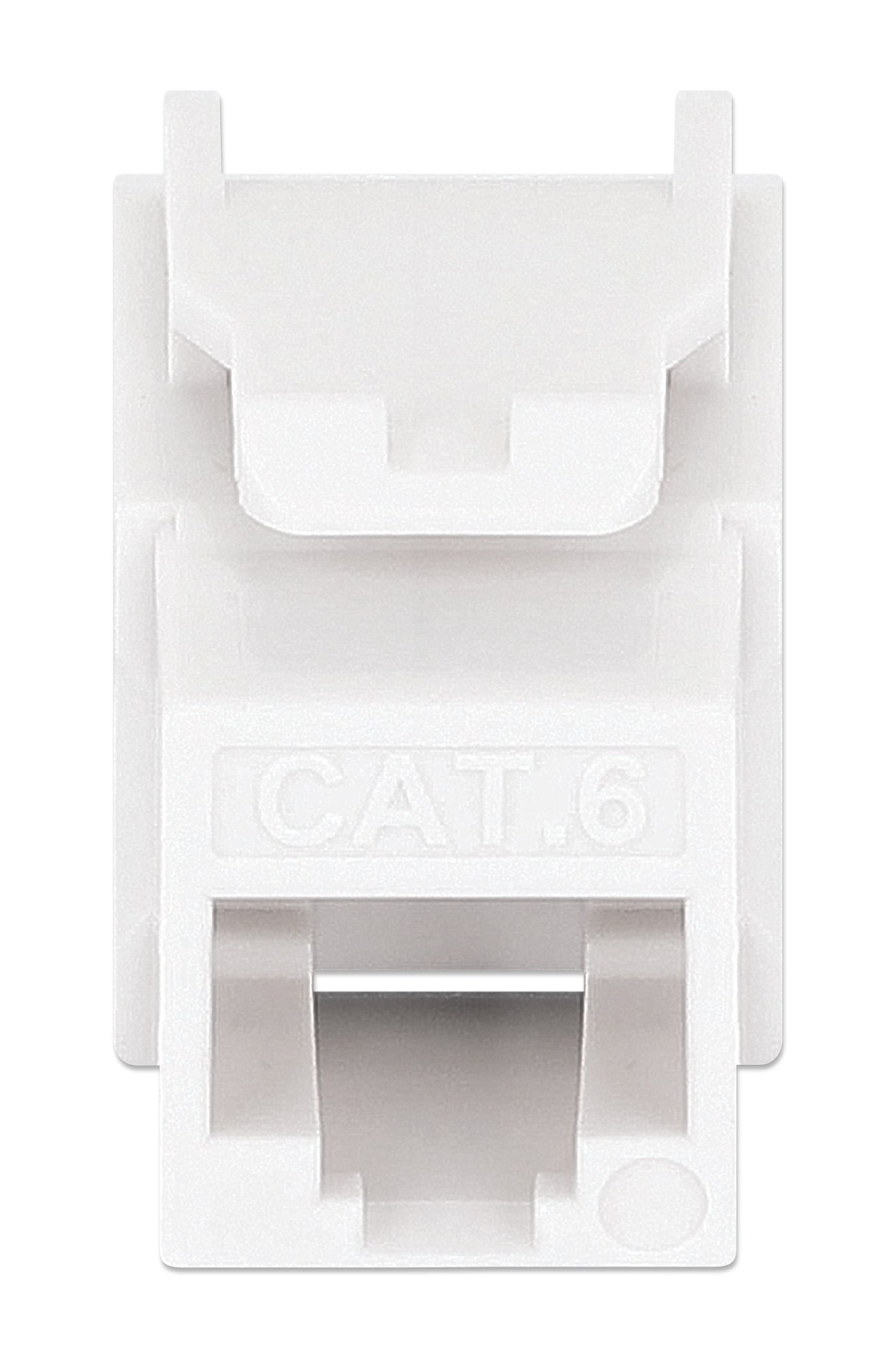 Frutto Keystone Slim Cat6 per Cavo Rigido con Supporto Punch-Down 25 pz Bianco - Intellinet IWP-JAR-C6WH
