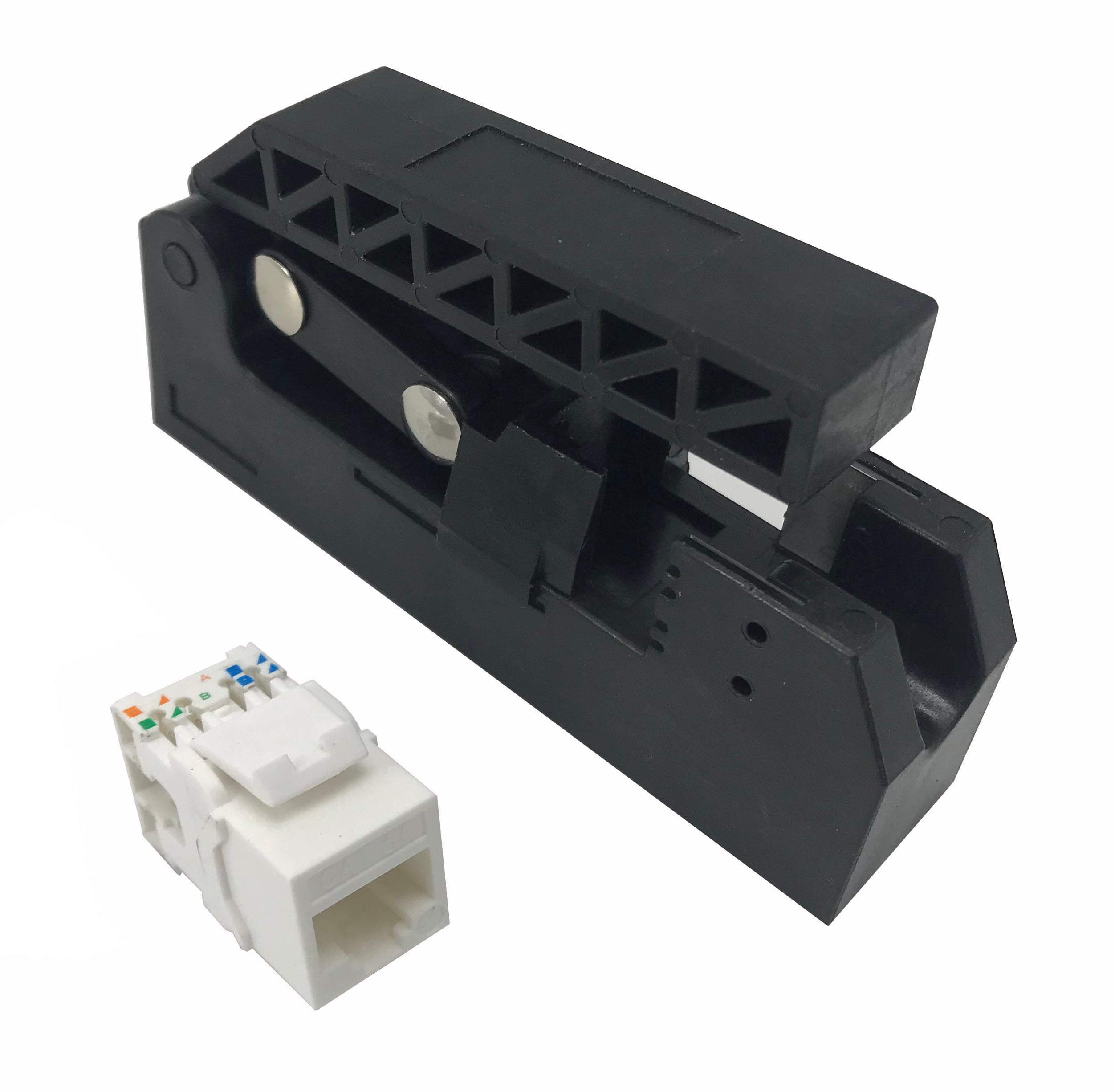 Kit 24 Frutti Cat6A UTP 180° Keystone con Pinza Crimpatrice - Techly Professional IWP-KIT-C6AU180