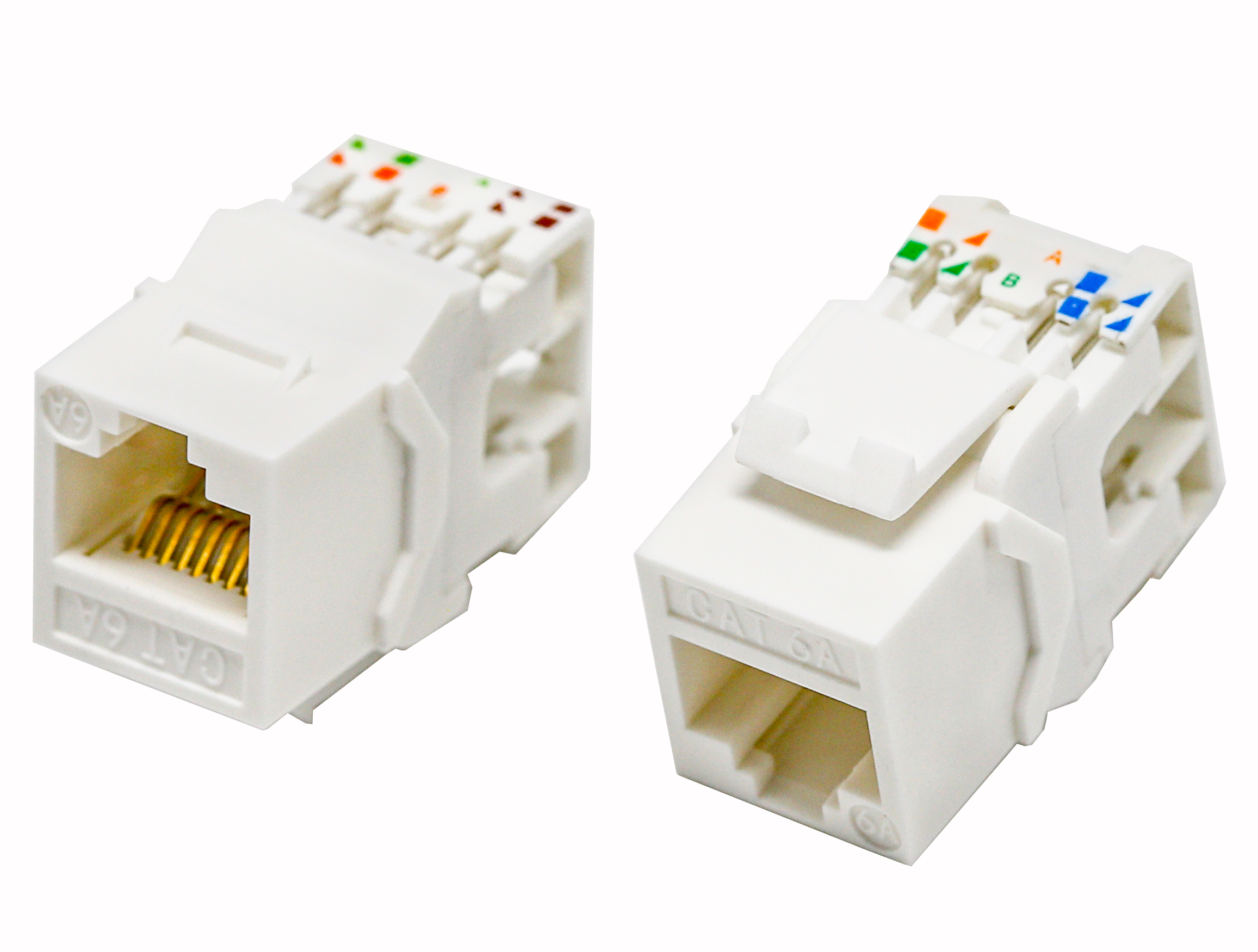 Kit 24 Frutti Cat6A UTP 180° Keystone con Pinza Crimpatrice - Techly Professional IWP-KIT-C6AU180