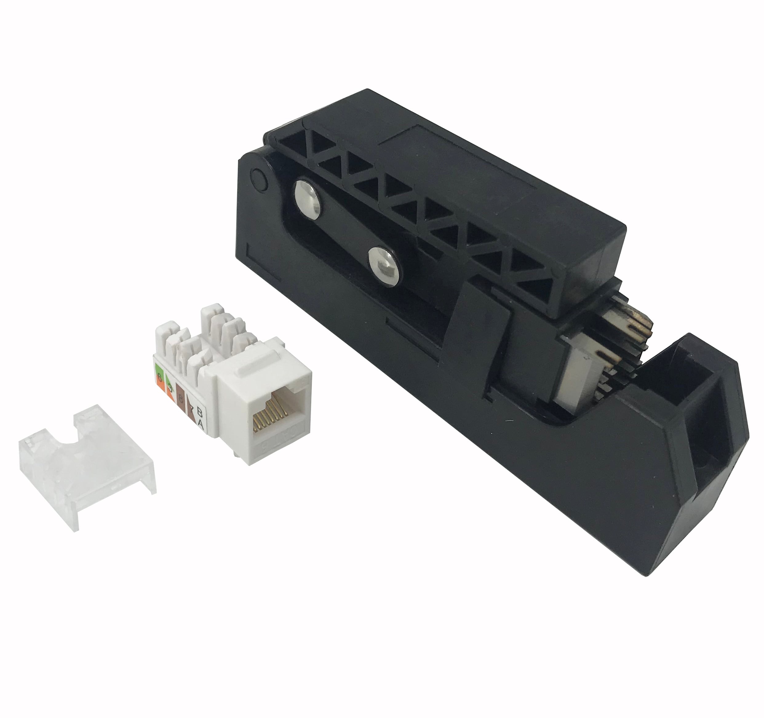 Kit 24 Frutti Cat6A UTP 90° Keystone con Pinza Crimpatrice - Techly Professional IWP-KIT-C6AU90