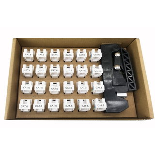 Kit 24 Frutti Cat6 UTP 90° Keystone con Pinza Crimpatrice - Techly Professional IWP-KIT-C6U90