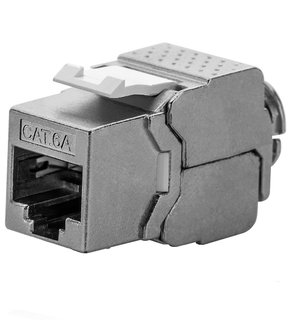 Fruit Keystone RJ 45 Cat 6 A 10 Gigabit STP 180 ° Tooless Slim - Intellinet IWP-MD 10 G/STP-SL