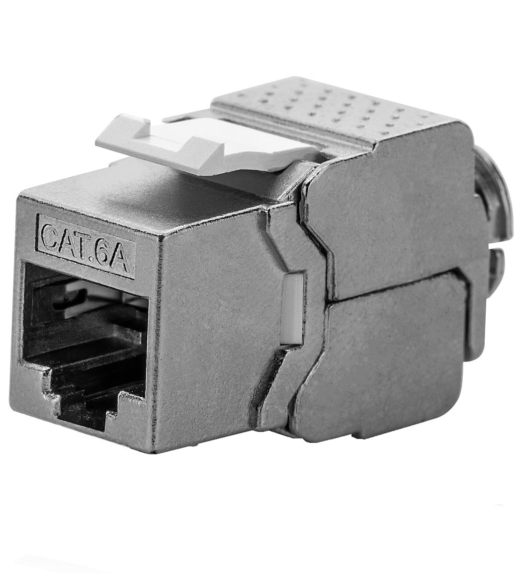 Fruit Keystone RJ 45 Cat 6 A 10 Gigabit STP 180 ° Tooless Slim - Intellinet IWP-MD 10 G/STP-SL