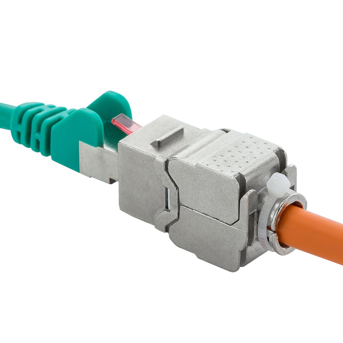 Frutto Keystone RJ45 Cat6A 10Gigabit STP 180° Tooless Slim - Intellinet IWP-MD 10G/STP-SL