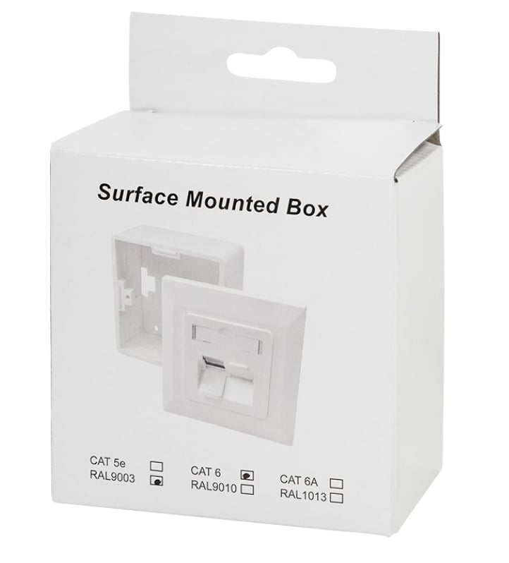 Presa a Muro Esterna 2xRJ45 Cat6 FTP Bianca da incasso - Logilink IWP-MD 8/8-SAP-C6