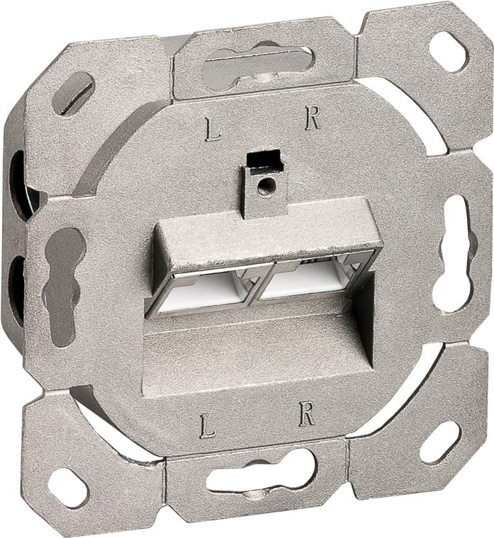 Presa a Muro Esterna 2xRJ45 Cat6A Bianco - Goobay IWP-MD 8/8-SAP-C6A
