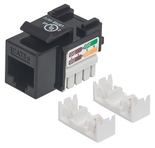 Fruit Keystone RJ 45 Cat 5 AND UTP IDC 90 ° Black - Intellinet IWP-MD C 5 E/BK