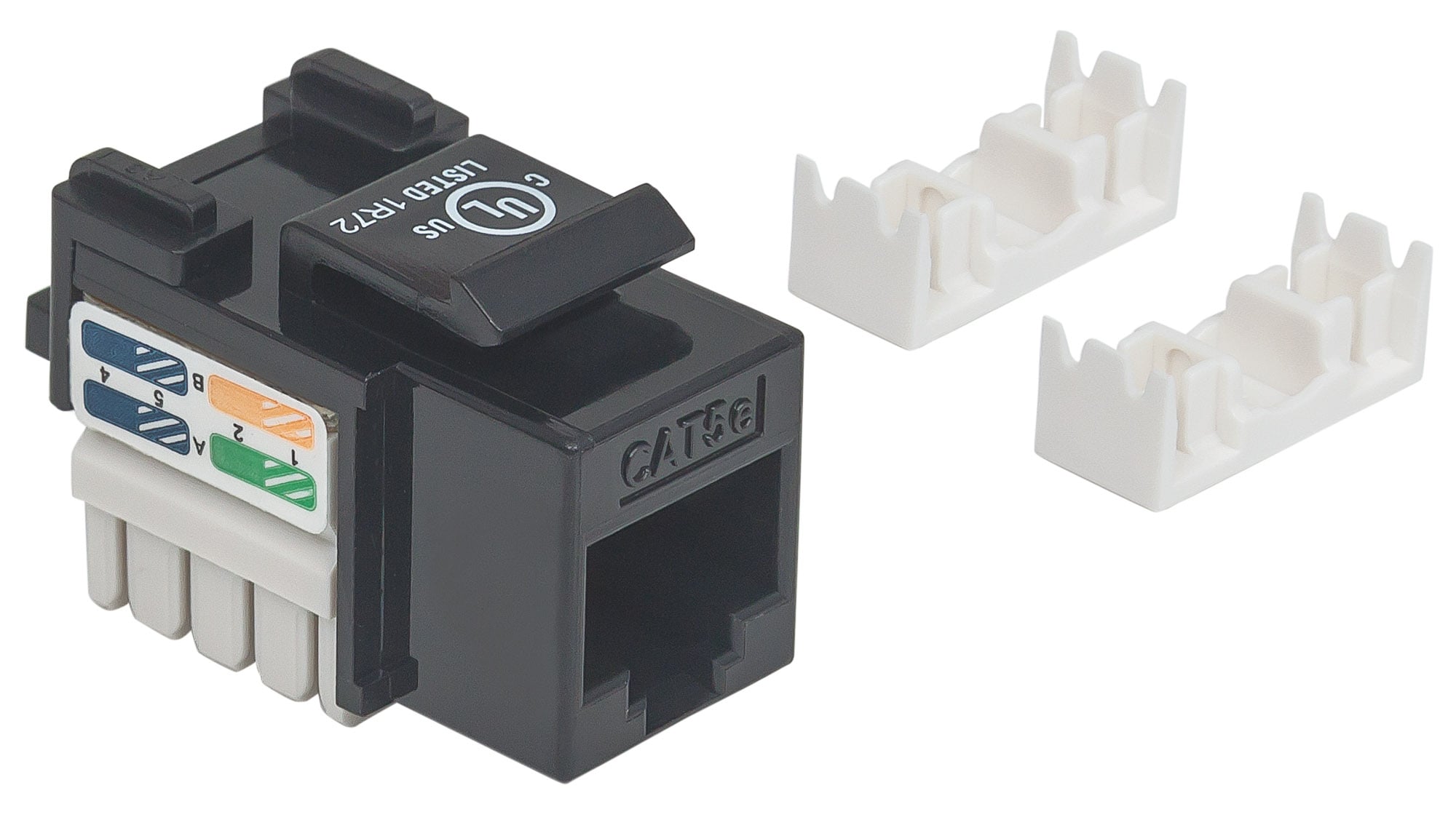 Frutto Keystone RJ45 Cat5E UTP IDC 90° Nero - Intellinet IWP-MD C5E/BK