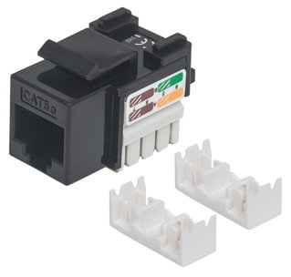 Frutto keystone RJ45 Cat5E UTP IDC 90° nero - Techly Professional IWP-MD C5E/BKT