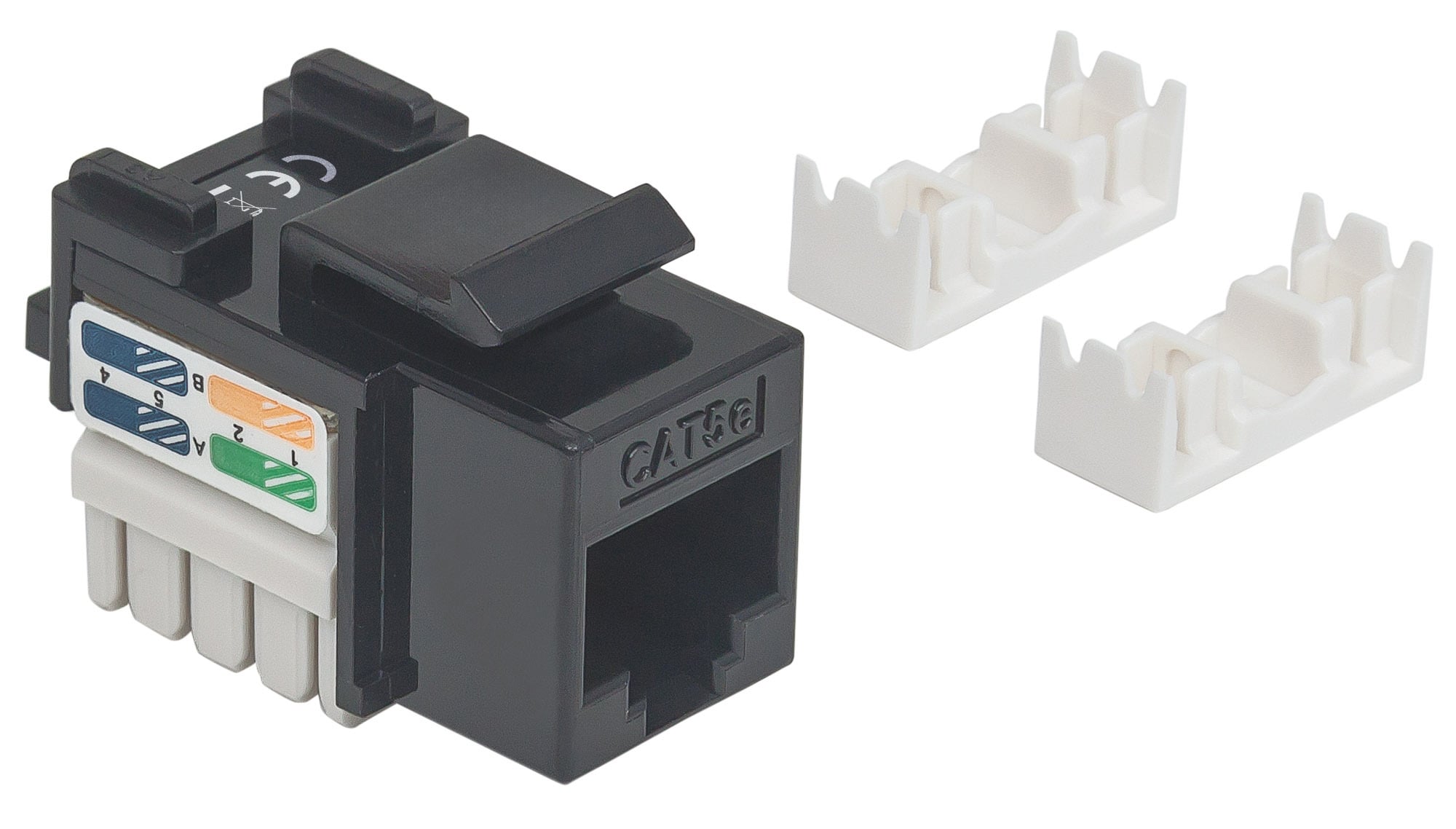 Frutto Keystone RJ45 Cat5E UTP IDC 90° Nero - Techly Professional IWP-MD C5E/BKT