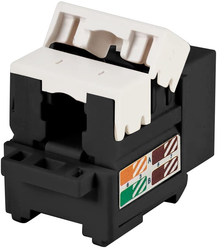 Frutto Keystone RJ45 Cat5E UTP IDC 90° Nero - Techly Professional IWP-MD C5E/BKT