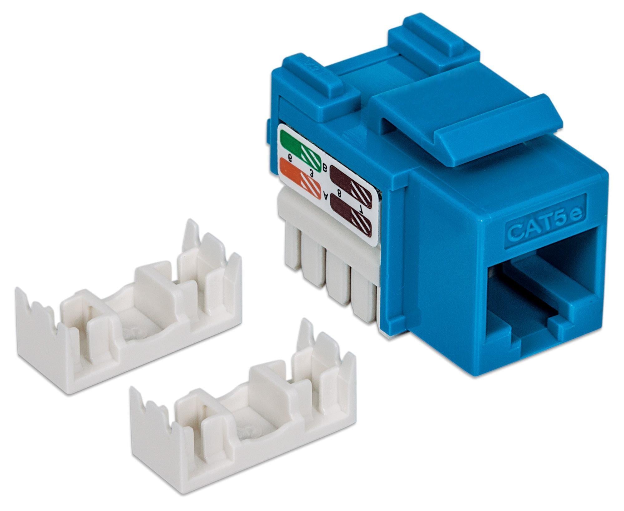 Frutto Keystone RJ45 Cat5E UTP IDC 90° Blu - Intellinet IWP-MD C5E/BL