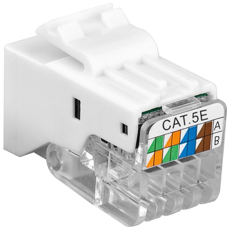 Frutto Keystone Toolless RJ45 Cat5e UTP Snap-In Bianco - Intellinet IWP-MD C5E/TLU