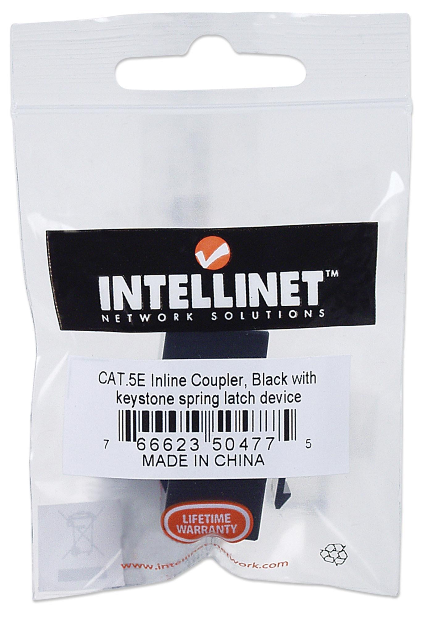 Accoppiatore RJ45 F/F UTP Cat5e Keystone Nero - Intellinet IWP-MD C5E/TRUE