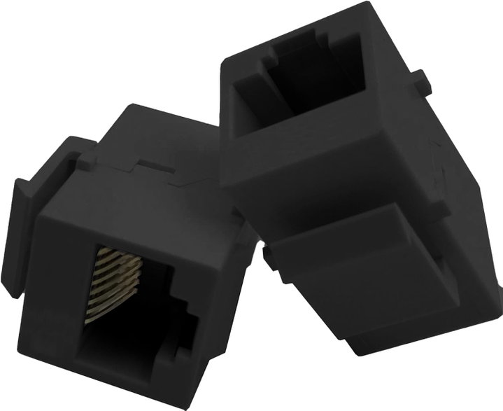 Accoppiatore Keystone RJ45 F/F Cat5E UTP Nero - Techly Professional IWP-MD C5E/TRUET
