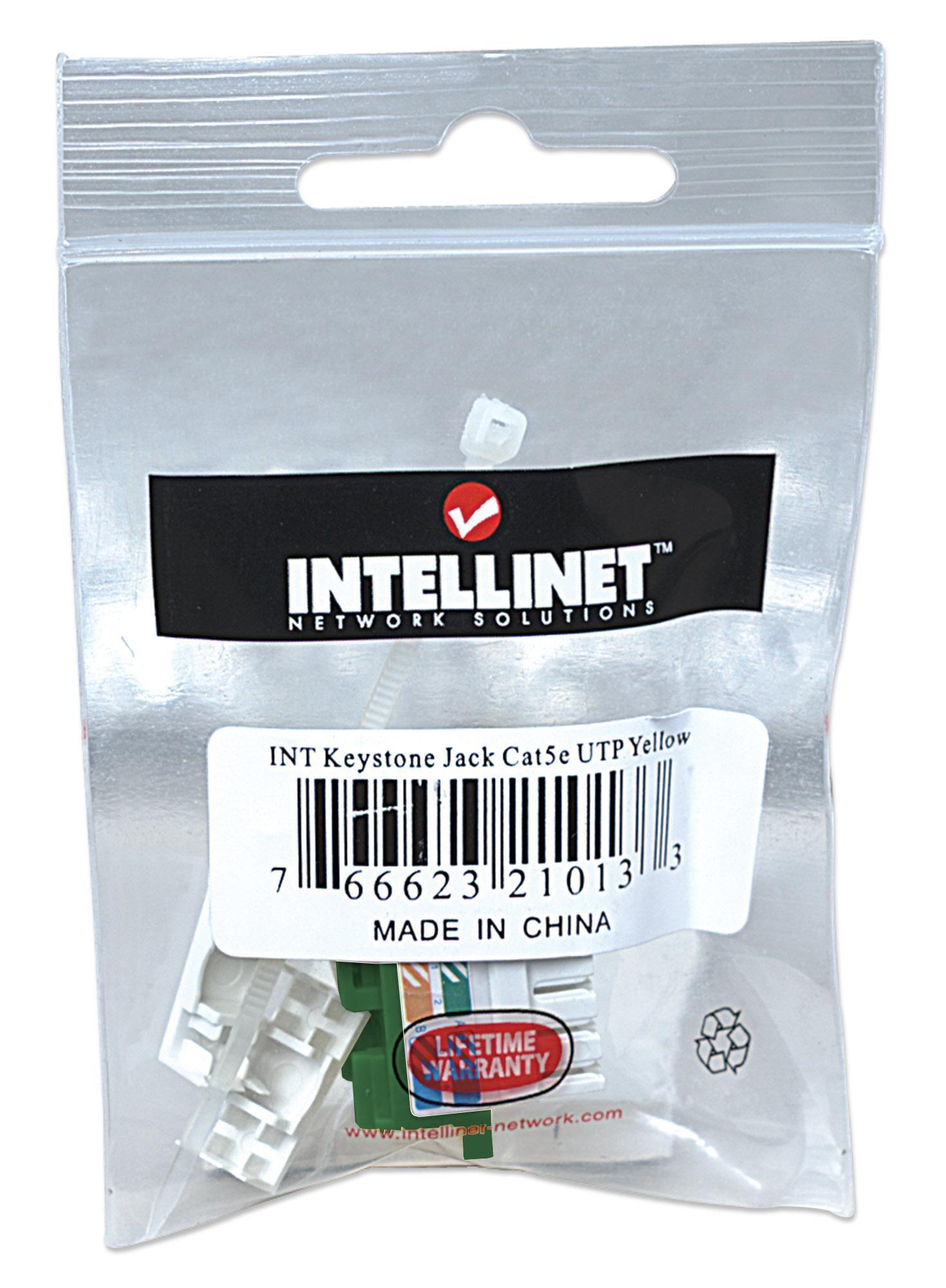Frutto Keystone RJ45 Cat5E UTP IDC 90° Verde - Intellinet IWP-MD C5E/VE