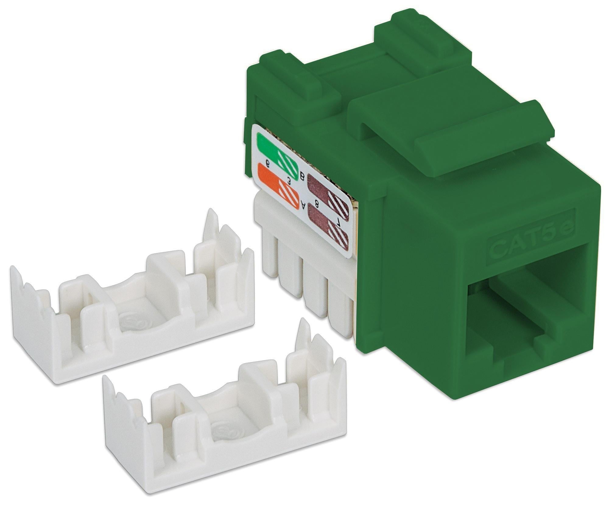 Frutto Keystone RJ45 Cat5E UTP IDC 90° Verde - Intellinet IWP-MD C5E/VE