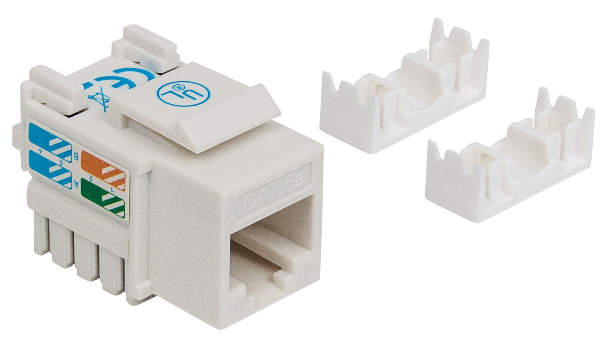 Frutto Keystone RJ45 Cat5E UTP IDC 90° Bianco - Intellinet IWP-MD C5E/WH
