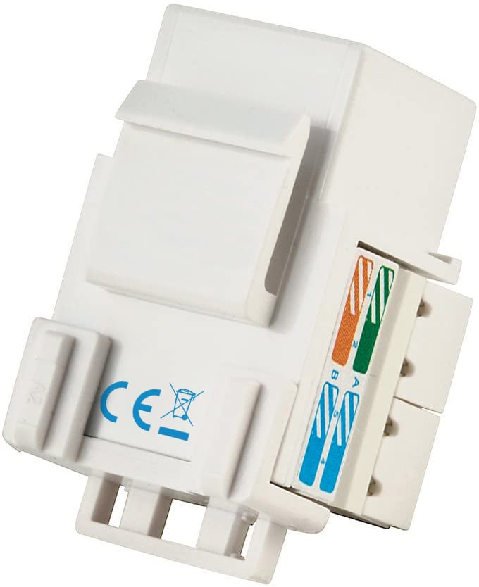 Frutto Keystone RJ45 Cat5E UTP IDC 90° Bianco - Techly Professional IWP-MD C5E/WHT