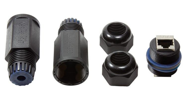 Coupler Cat 6 RJ 45 F/F Waterproof IP 67 - Logilink IWP-MD C 6 -IP 67