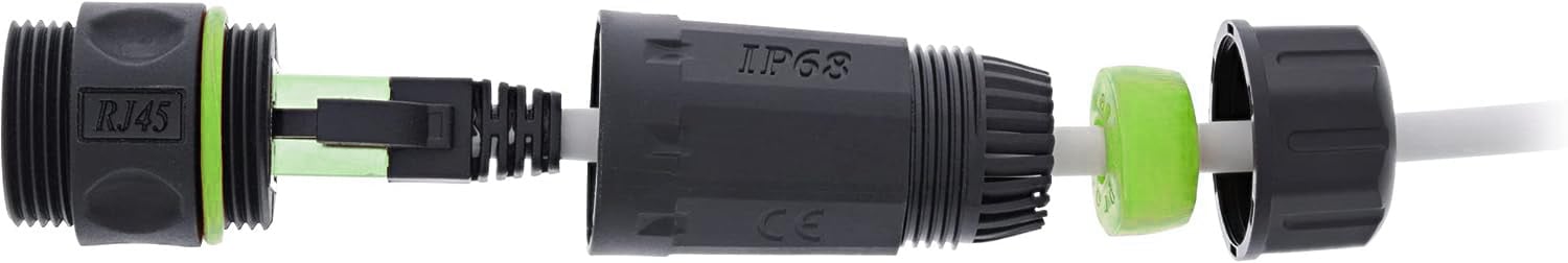 Accoppiatore Slim Cat6 RJ45 F/F Impermeabile IP68 - Techly Professional IWP-MD C6-IP68T-SL