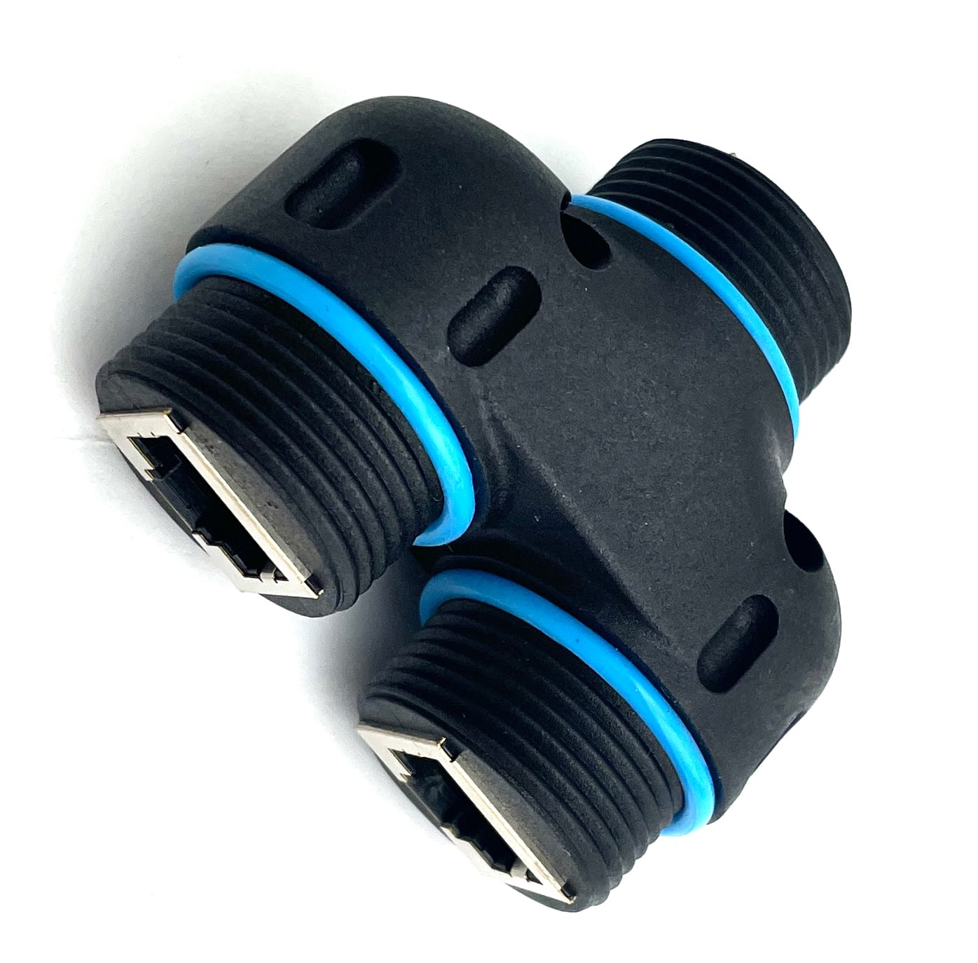 Accoppiatore Adattatore Cat6 RJ45 1F/2F Configurazione 1:1 Impermeabile IP68 - Techly Professional IWP-MD C6-IP68T2