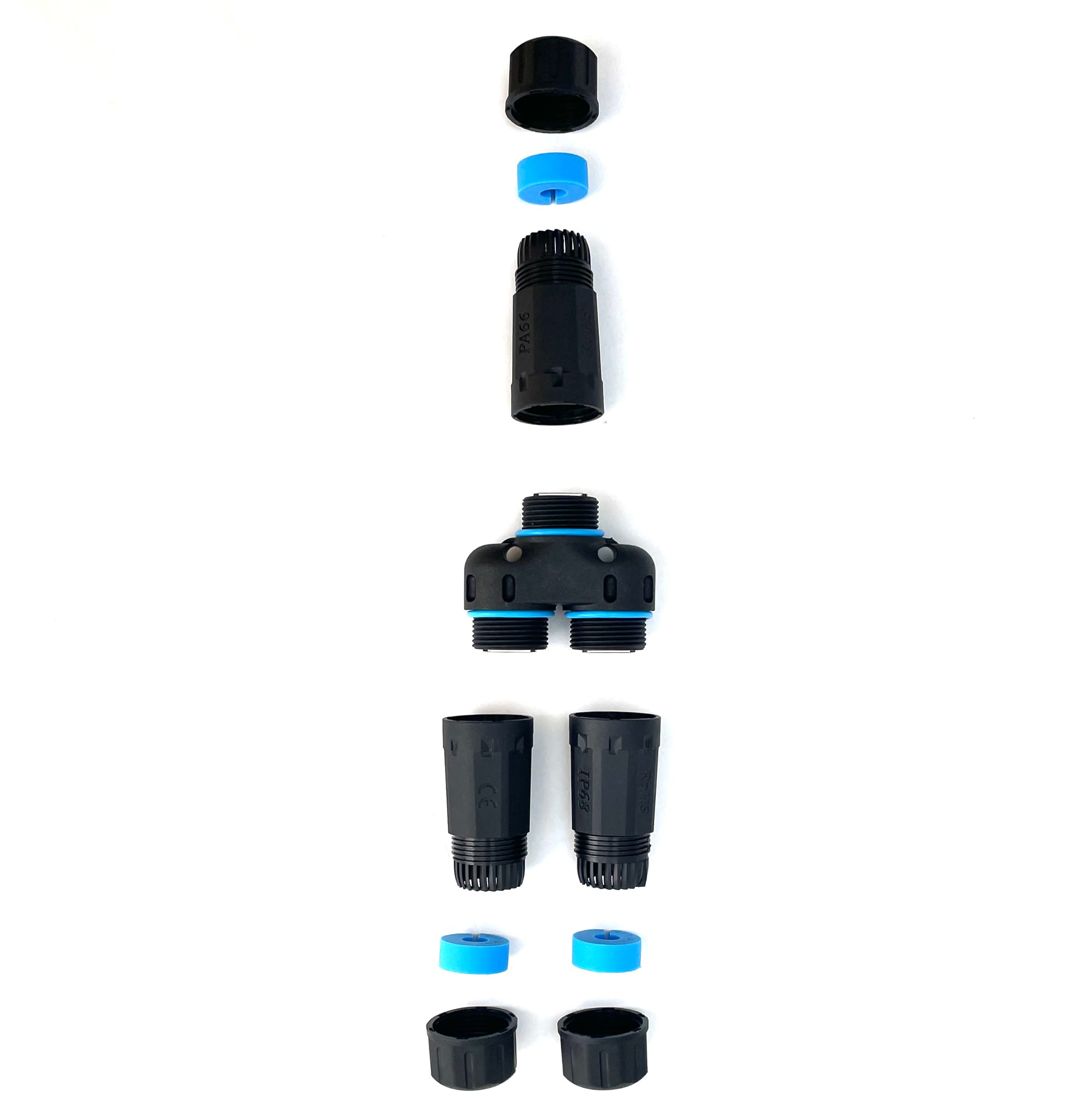 Accoppiatore Adattatore Cat6 RJ45 1F/2F Configurazione 1:1 Impermeabile IP68 - Techly Professional IWP-MD C6-IP68T2