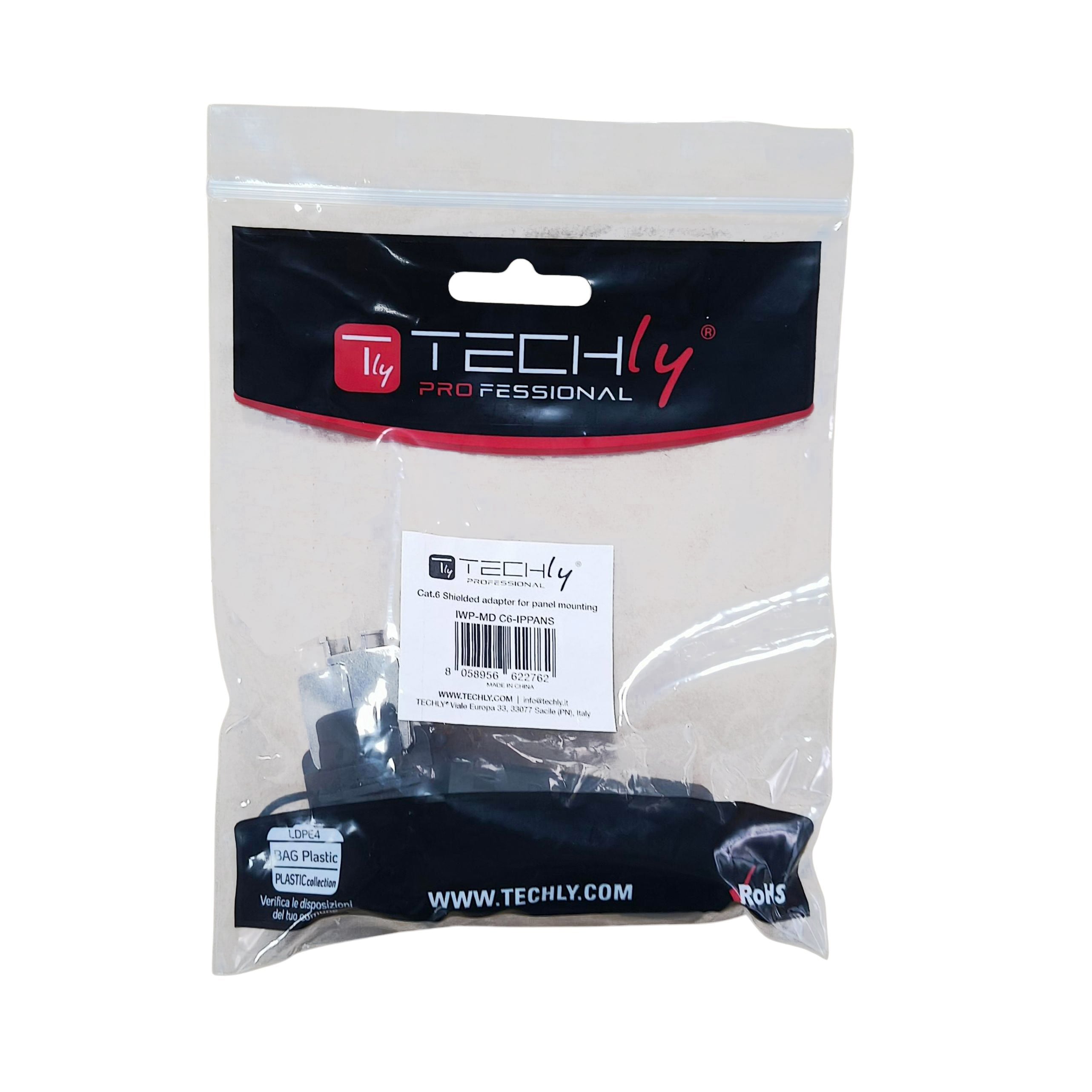Frutto Toolless da Pannello RJ45 Cat6 STP Impermeabile IP68 - Techly Professional IWP-MD C6-IPPANS