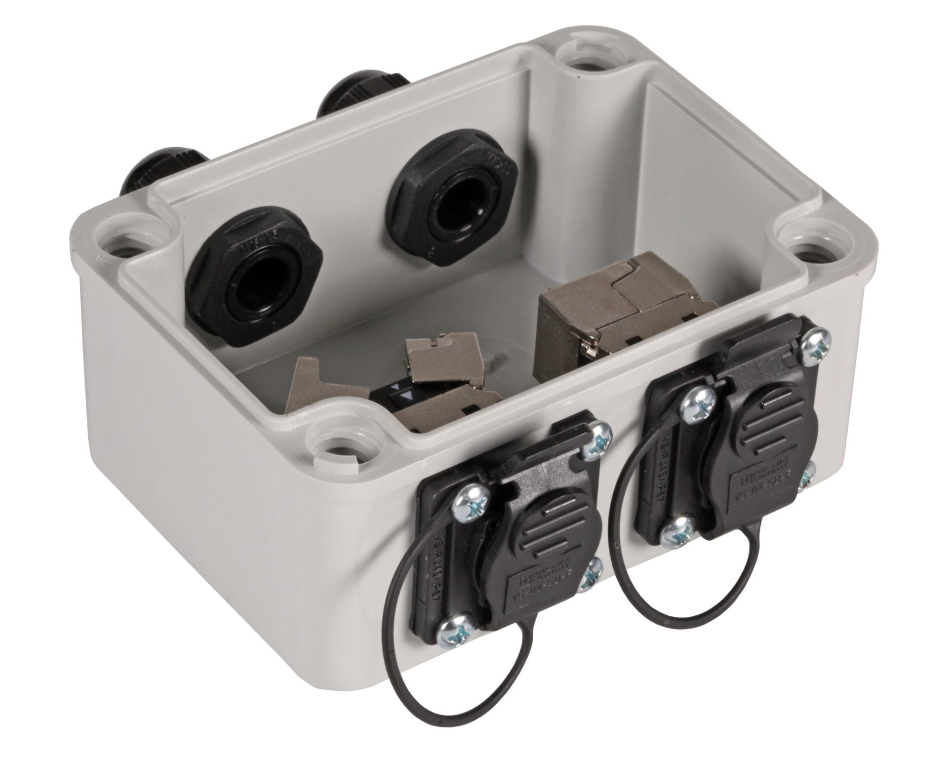 Distribution Box IP 67 2 xRJ 45 Cat 6 A - OEM IWP-MD C 6 A-BOX 2
