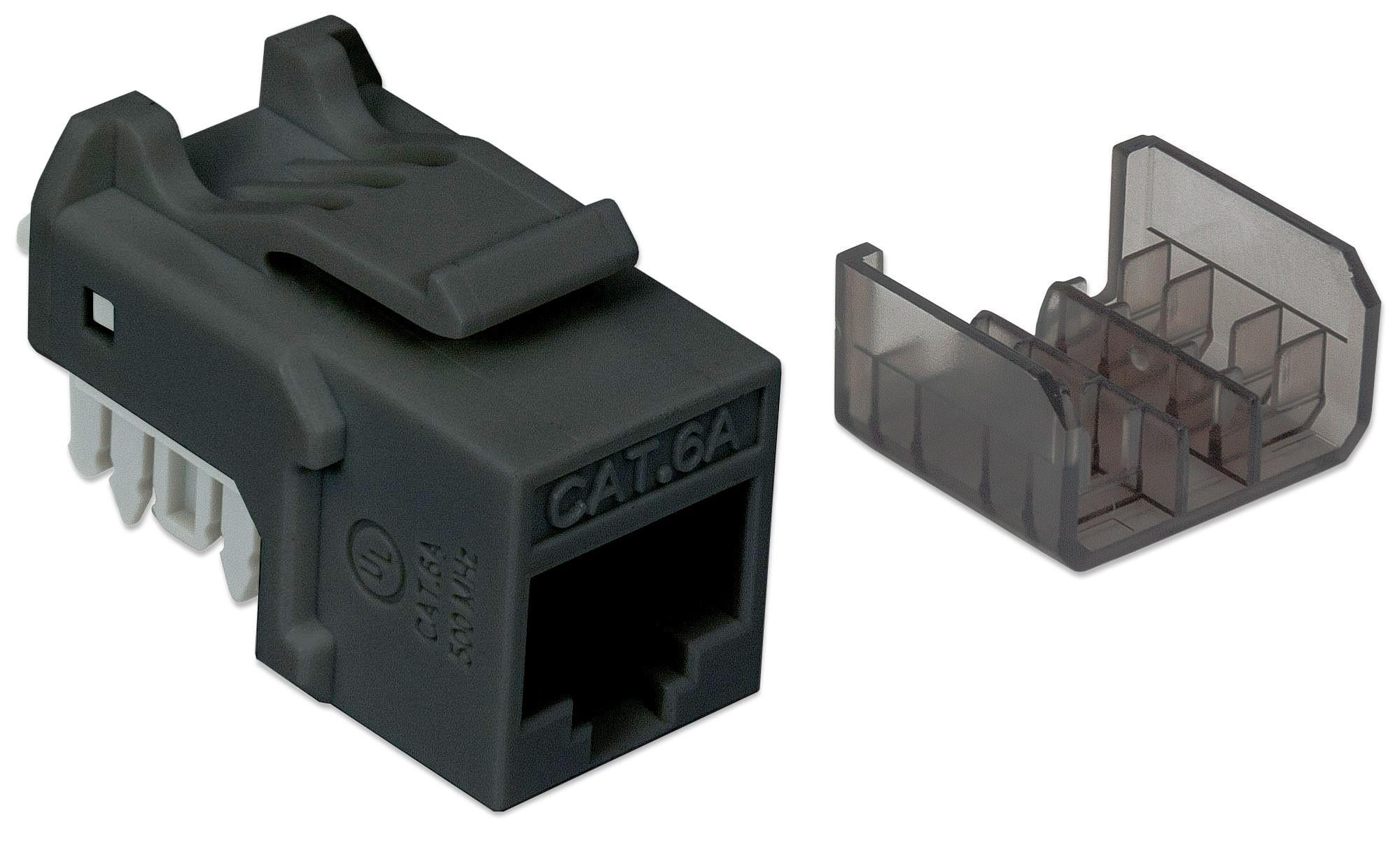 Frutto Keystone RJ45 Cat6A UTP 10 Gigabit Nero - Intellinet IWP-MD C6A/BK