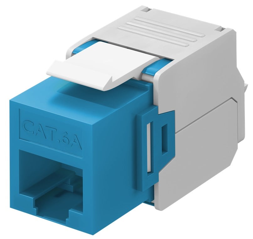 Fruit Keystone RJ 45 Cat 6 A UTP 500 MHz Blue - Goobay IWP-MD C 6 A/BLW