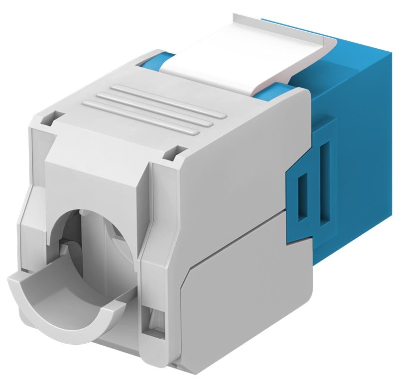 Frutto Keystone RJ45 Cat6A UTP 500MHz Blu - Goobay IWP-MD C6A/BLW
